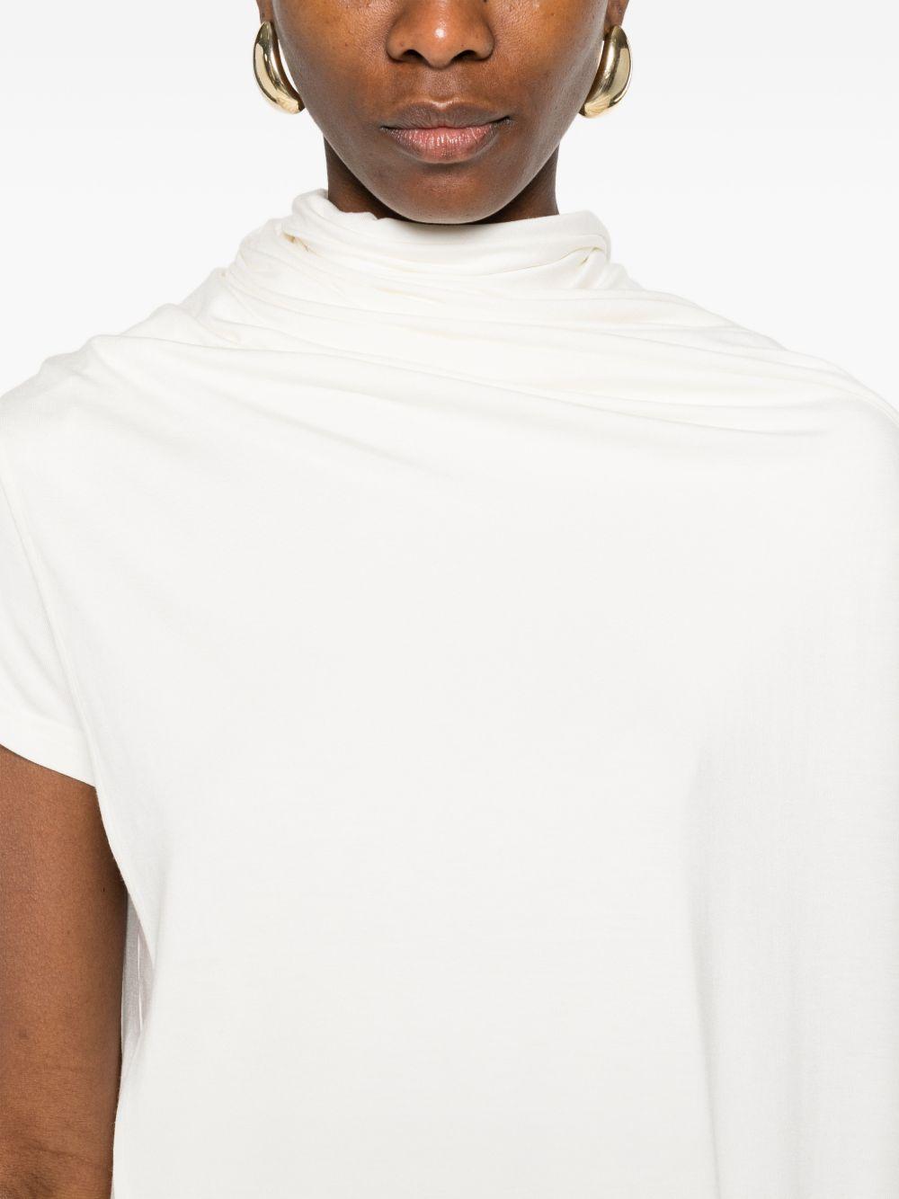 T-shirt con dettaglio a foulard in bianco Magda butrym - donna 
