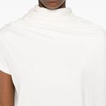 T-shirt con dettaglio a foulard in bianco Magda butrym - donna 