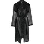 Cappotto trasparente con cintura in nero Antonelli - donna 