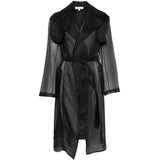 Cappotto trasparente con cintura in nero Antonelli - donna 