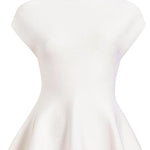 Top con orlo a peplum in bianco Khaite - donna 