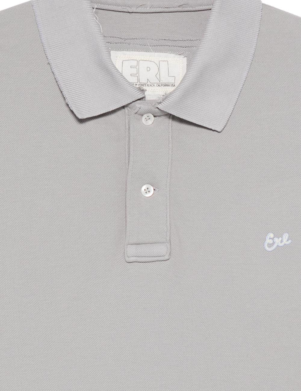 Polo con bottoni in grigio Erl - unisex 