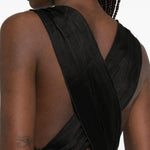 Top con allacciatura sul retro in nero Maurizio - donna 
