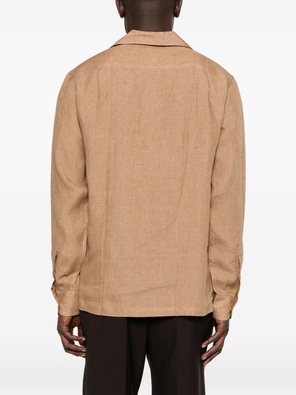 Camicia con taschino in marrone terra Lardini - uomo 