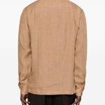 Camicia con taschino in marrone terra Lardini - uomo 