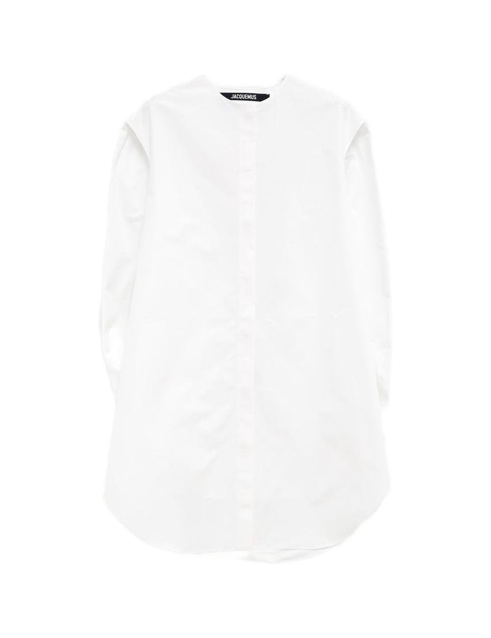Chemisier Berlingot con arricciatura in bianco Jacquemus - donna 