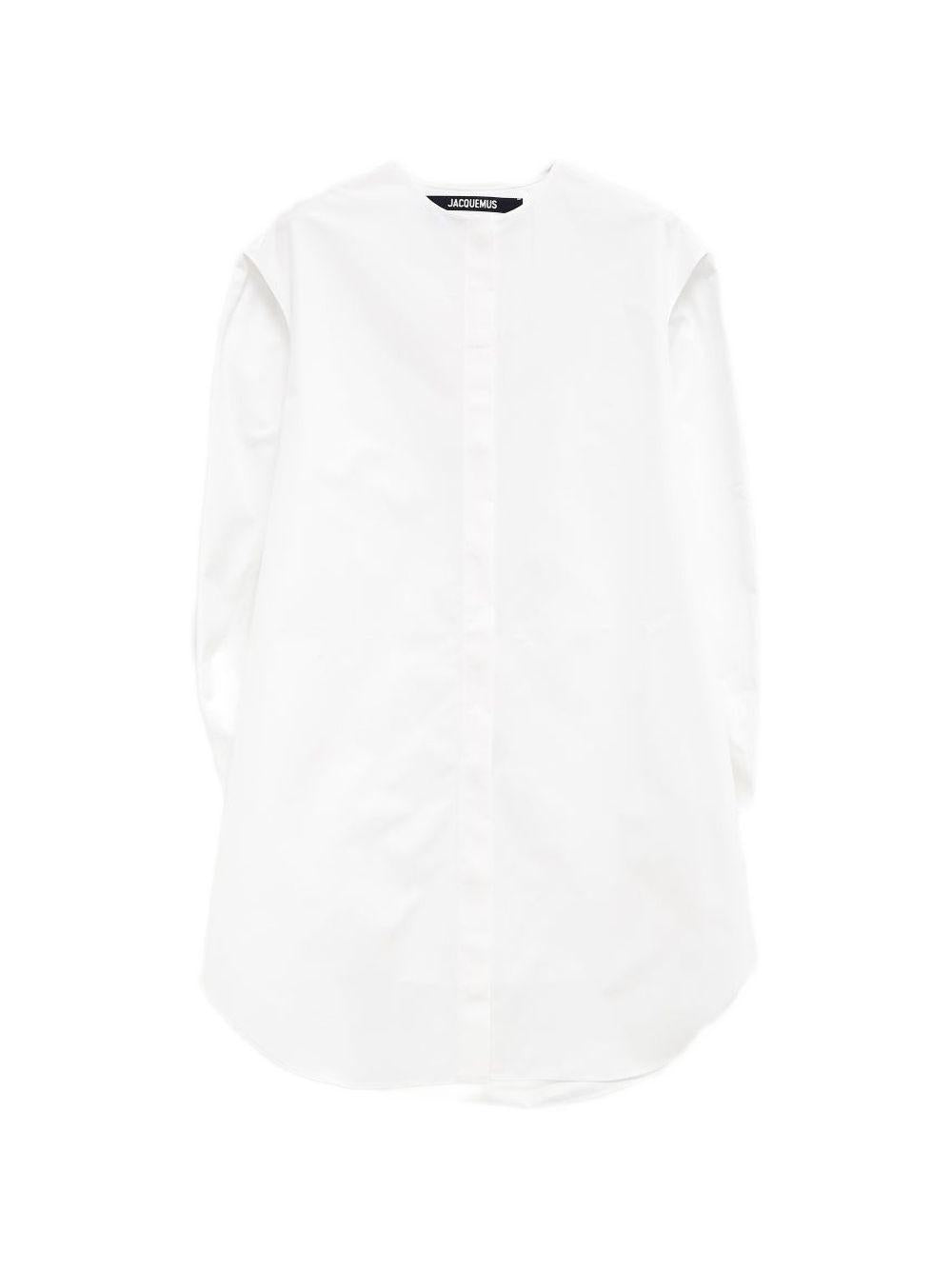 Chemisier Berlingot con arricciatura in bianco Jacquemus - donna 