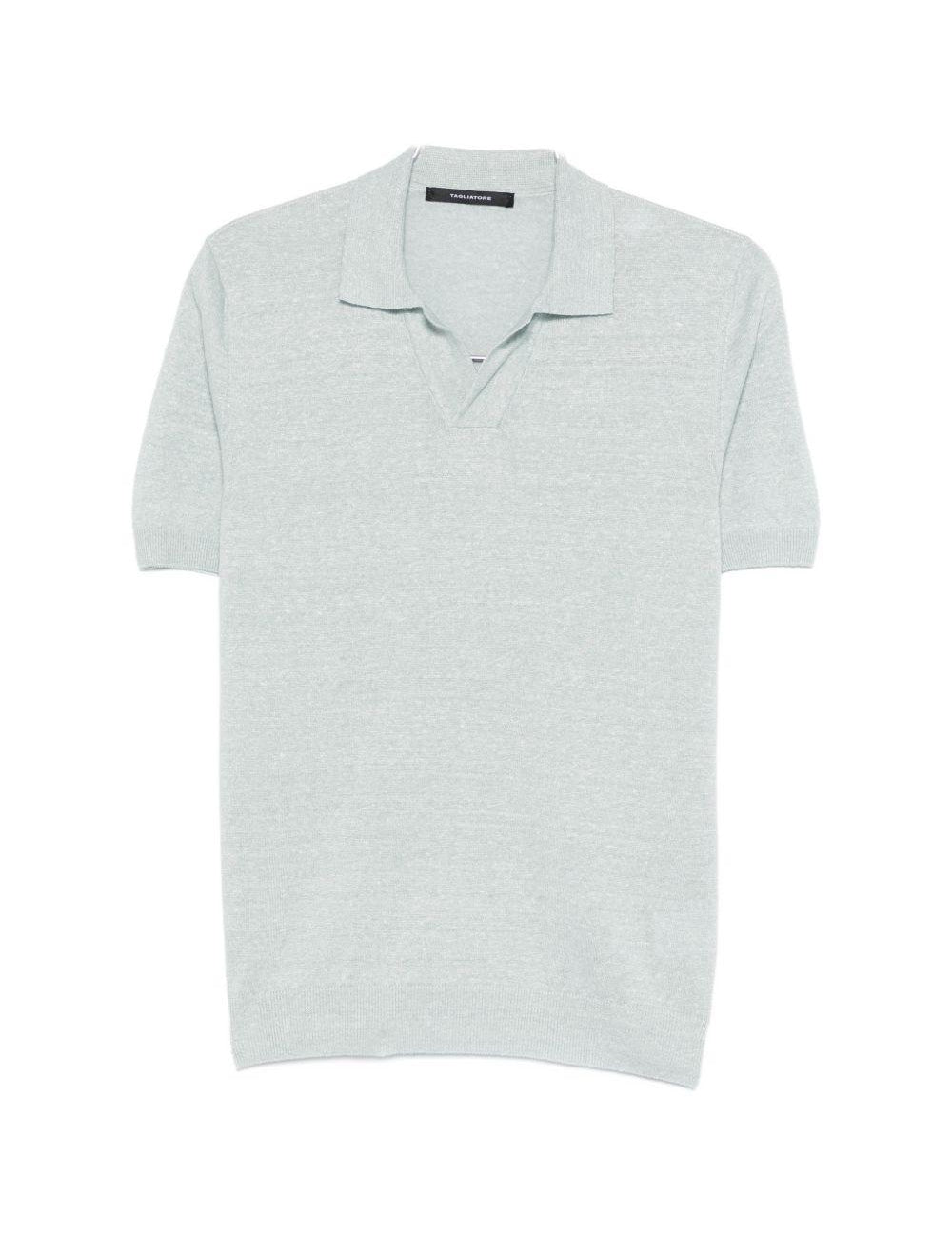 Polo con scollo a V keith in verde Tagliatore - uomo 