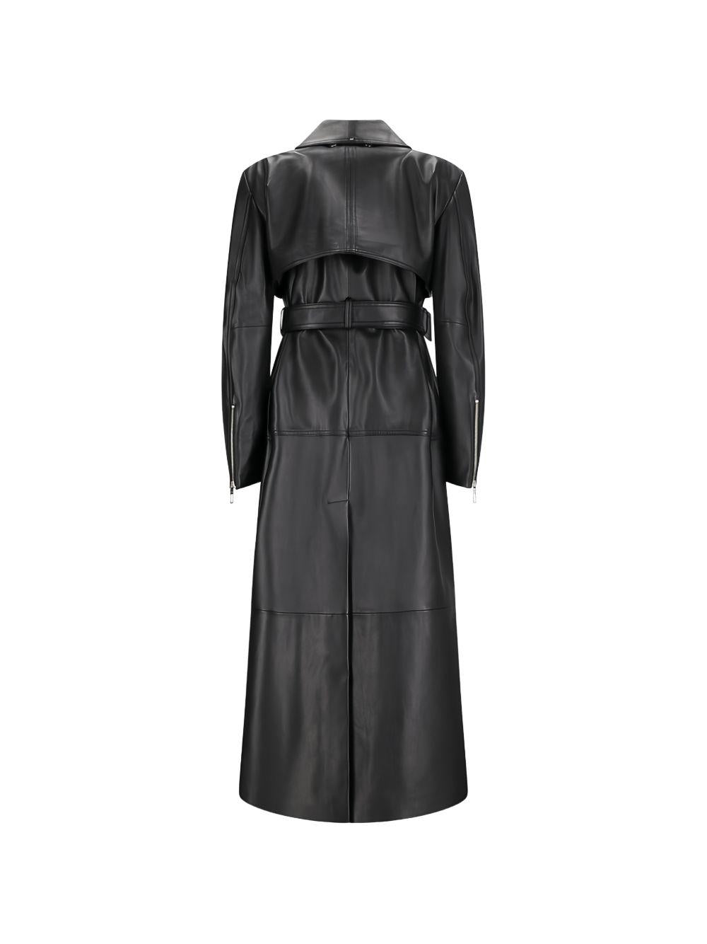 Cappotto con cintura paste in nero Maxmara sportmax - donna 