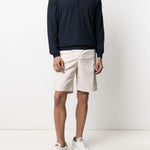 Maglione con mezza zip in blu 
