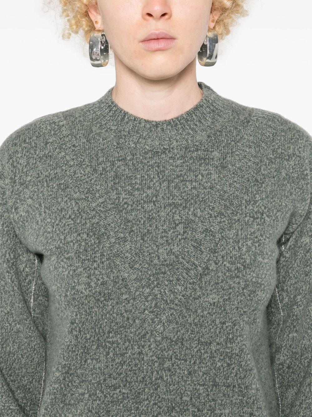 Maglione a strati in verde di Rabanne - donna 