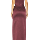 Abito bustier in crêpe di raso in viola Alex perry - donna 