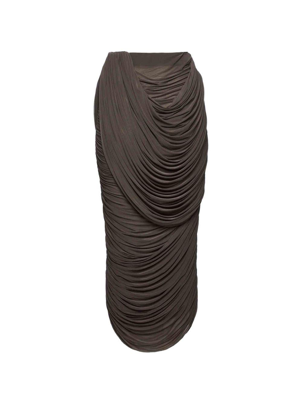 Gonna midi drappeggiata in marrone Magda butrym - donna 