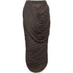 Gonna midi drappeggiata in marrone Magda butrym - donna 
