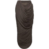 Gonna midi drappeggiata in marrone Magda butrym - donna 
