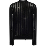 Cardigan effetto vissuto con bottoni in nero Laneus - uomo 