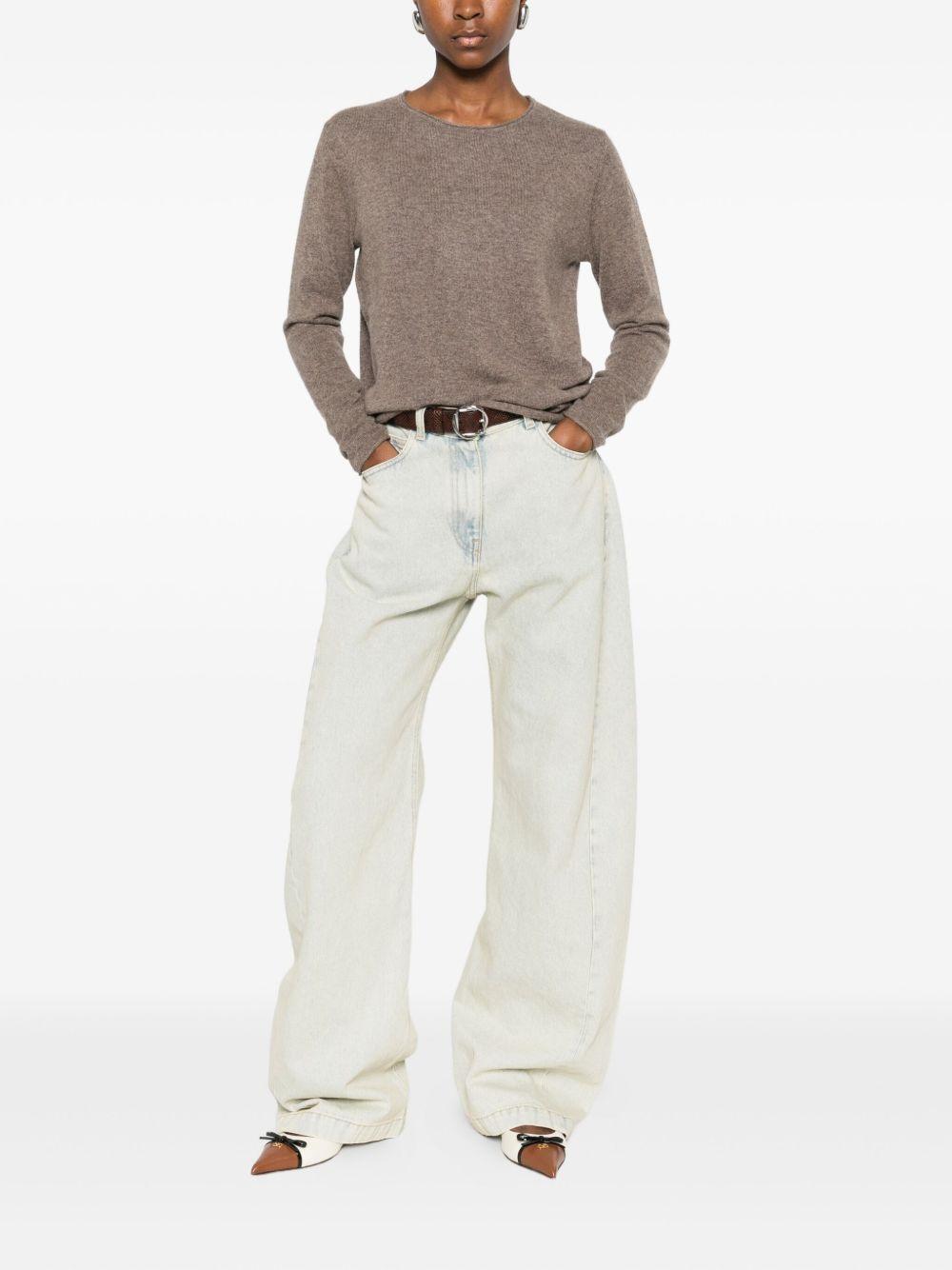 Maglione in cashmere a maniche lunghe in grigio taupe Gotha - donna 