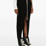 Gonna lunga con coulisse in nero Rick owens drkshdw - donna 