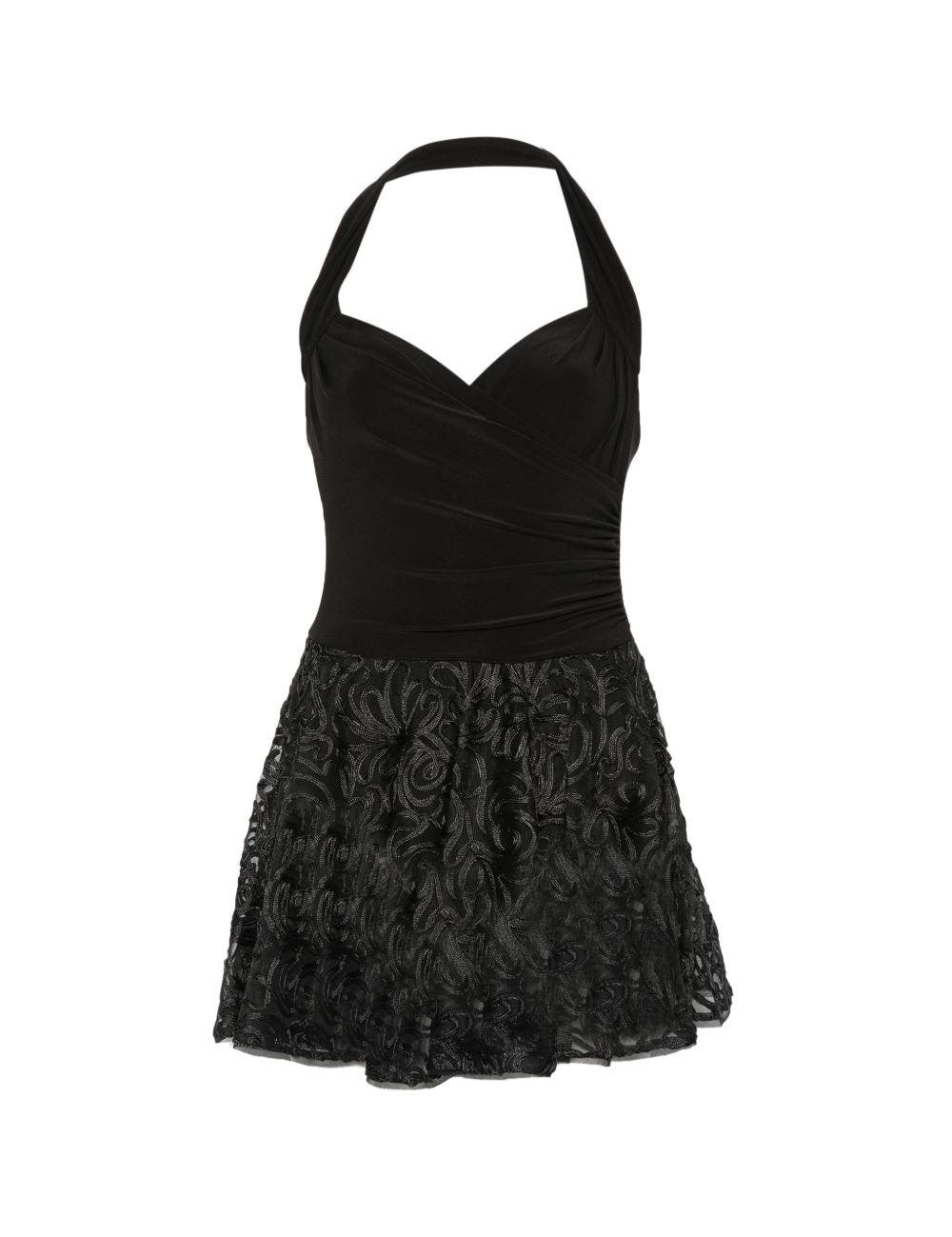Abito scollo halter Cayla in nero norma kamali - donna 