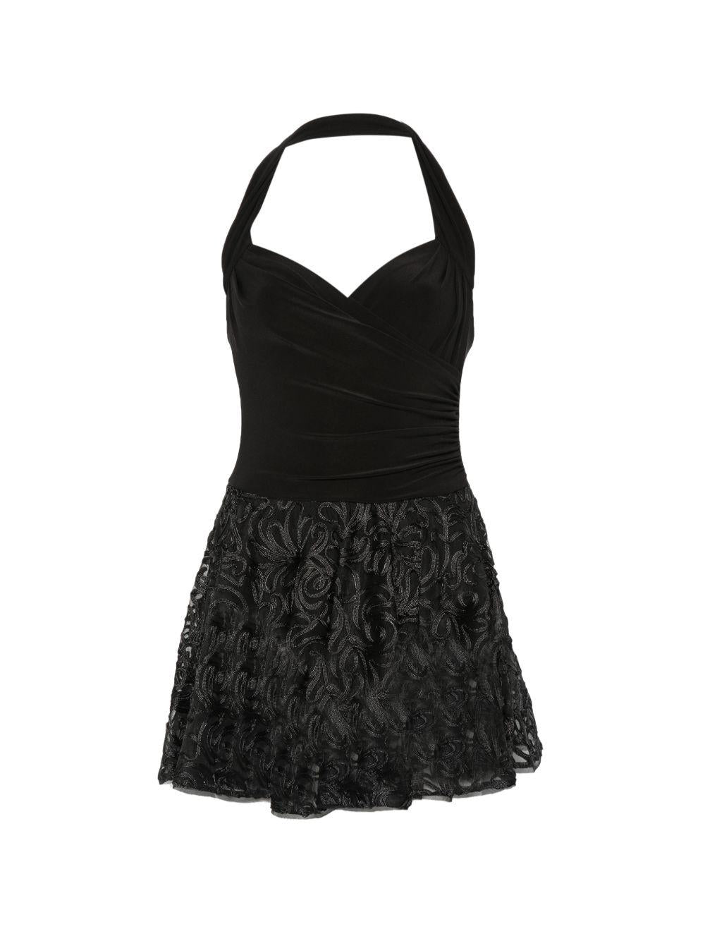 Abito scollo halter Cayla in nero norma kamali - donna 