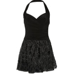 Abito scollo halter Cayla in nero norma kamali - donna 