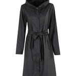Giacca A-Line W lunga in nero Rains - uomo 