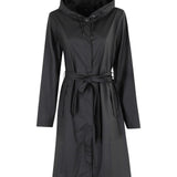 Giacca A-Line W lunga in nero Rains - uomo 