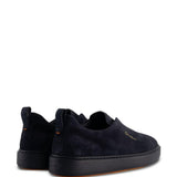 Sneakers senza lacci in suede in nero Santoni - uomo 