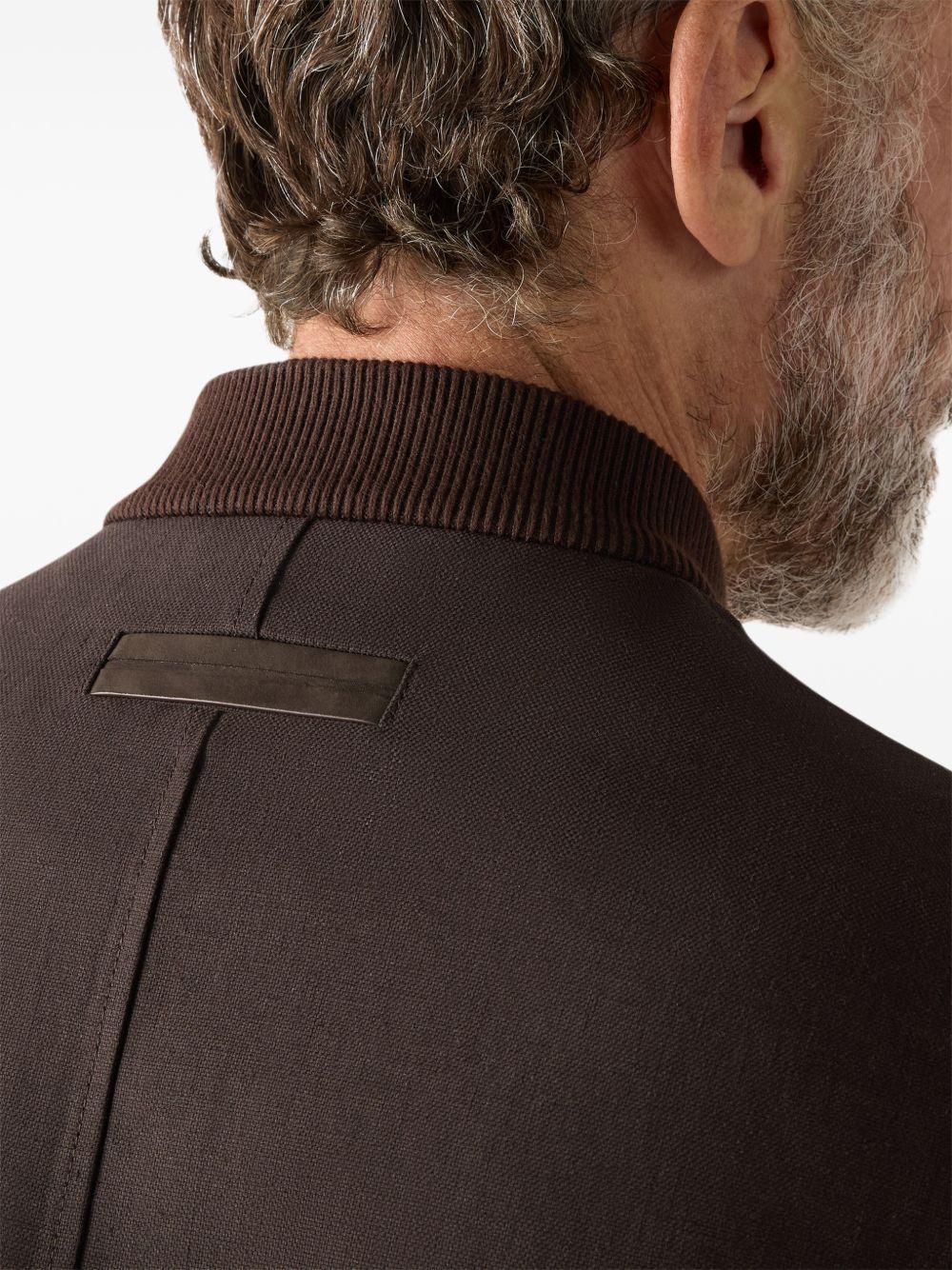 Bomber Oasi Lino in marrone Zegna - uomo 