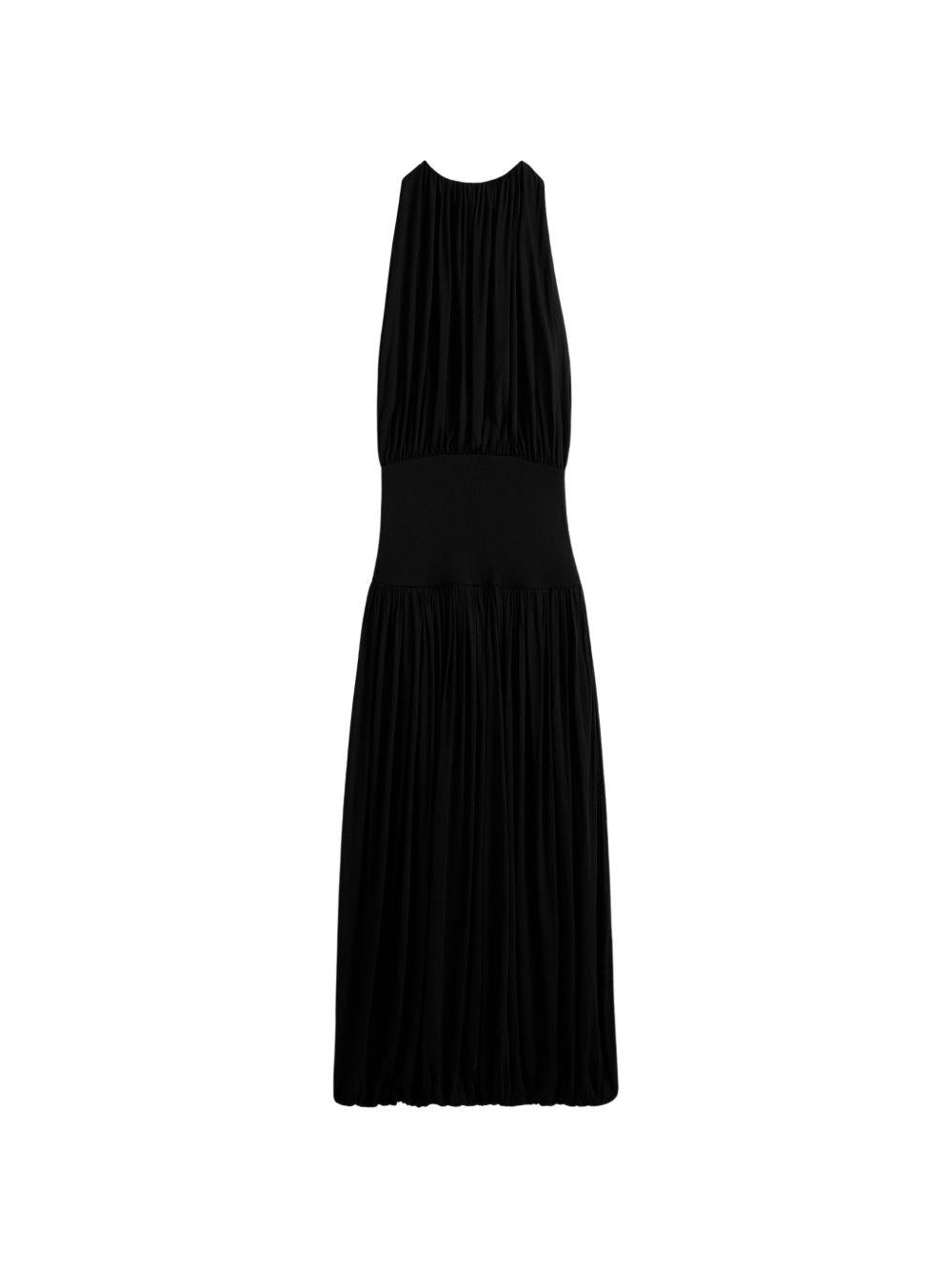 Abito lungo con arricciature in nero Toteme - donna 