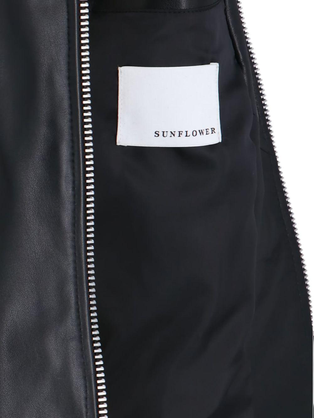 Giacca in pelle con zip in nero Sunflower - uomo 