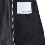 Giacca in pelle con zip in nero Sunflower - uomo 