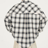 Camicia a quadri on tasche in blu e beige Feng Chen Wang - uomo 