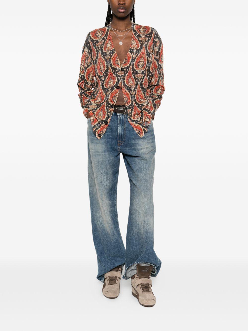 Cardigan con stampa paisley in rosso R13 - donna 