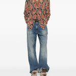 Cardigan con stampa paisley in rosso R13 - donna 