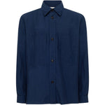 Giacca-camicia con tasche in blu Laneus - uomo 