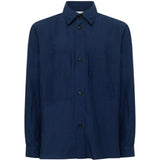 Giacca-camicia con tasche in blu Laneus - uomo 