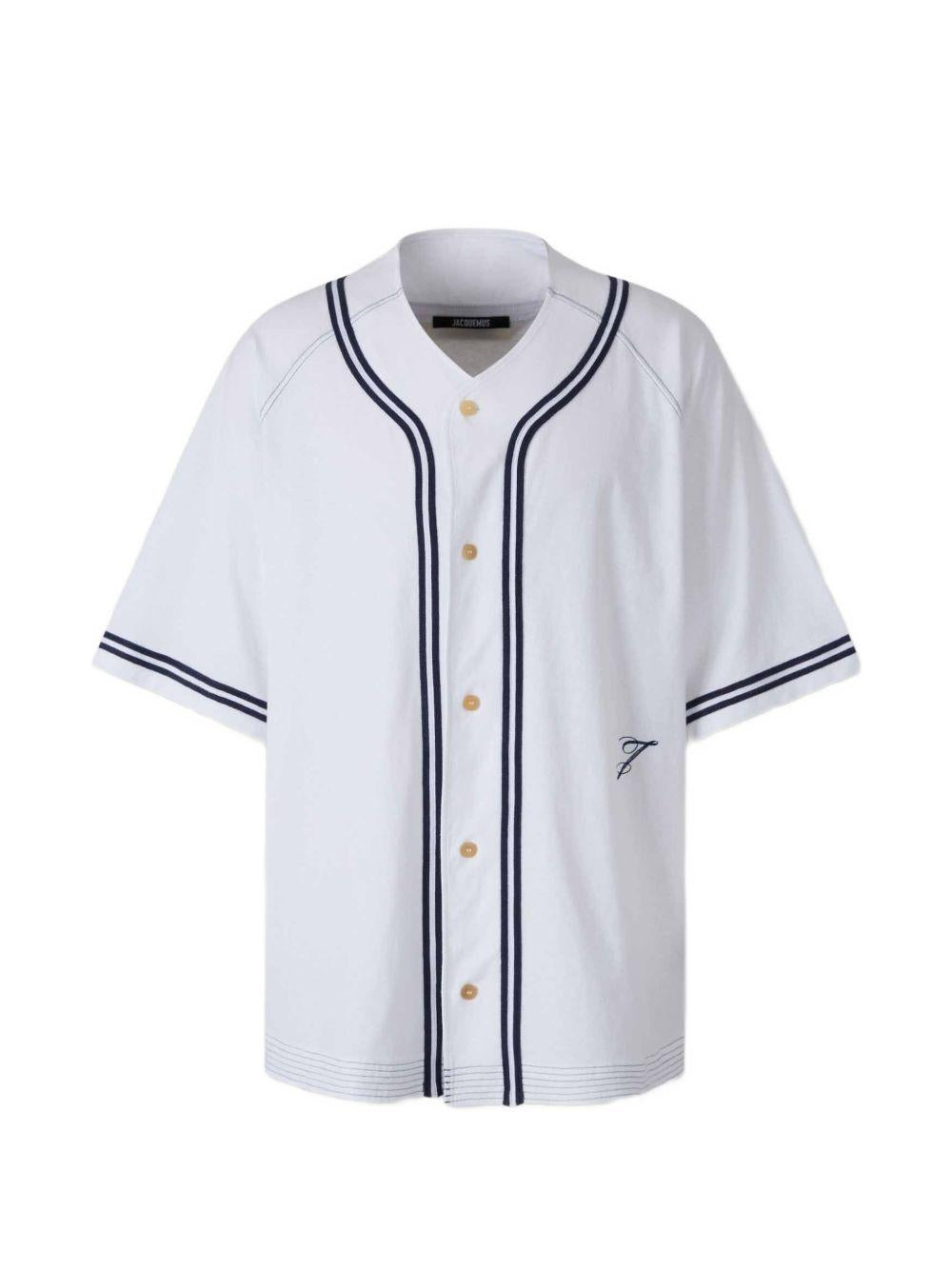 Camicia la chemise baseball in bianco Jacquemus - uomo 