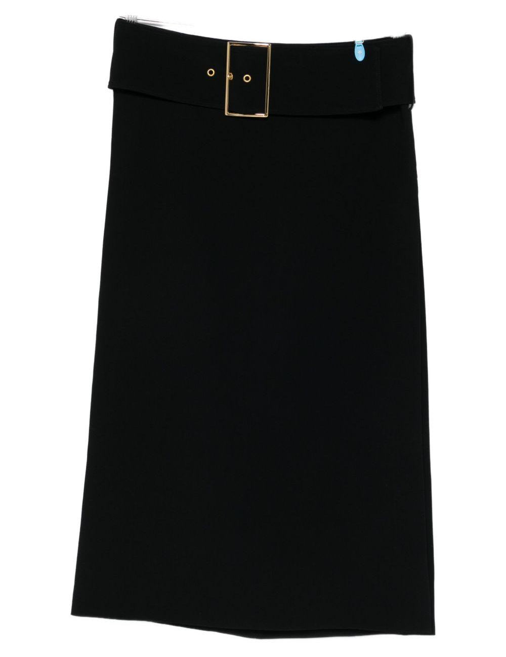 Gonna midi con fibbia in nero Rowen rose - donna 
