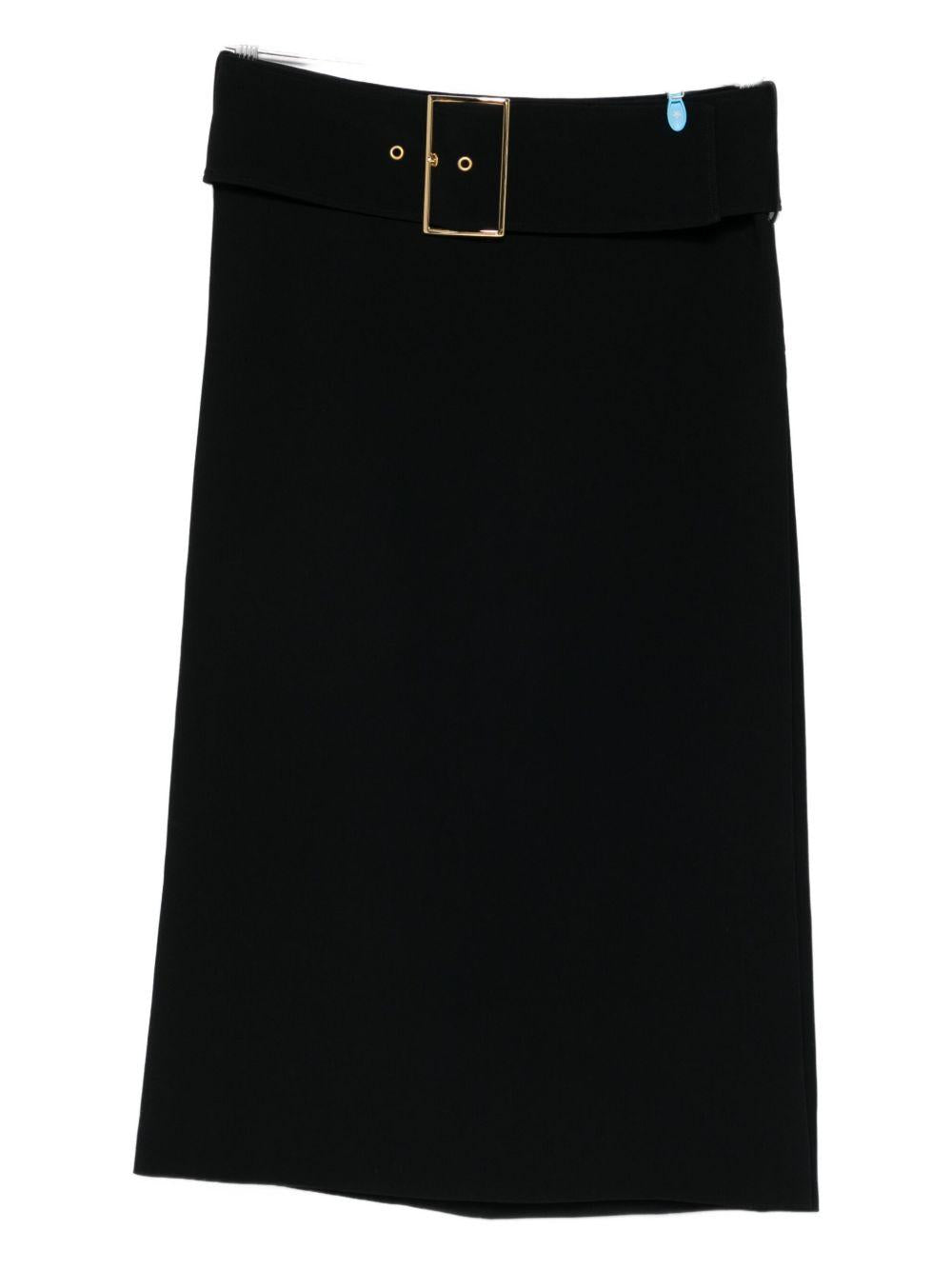 Gonna midi con fibbia in nero Rowen rose - donna 