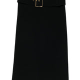 Gonna midi con fibbia in nero Rowen rose - donna 