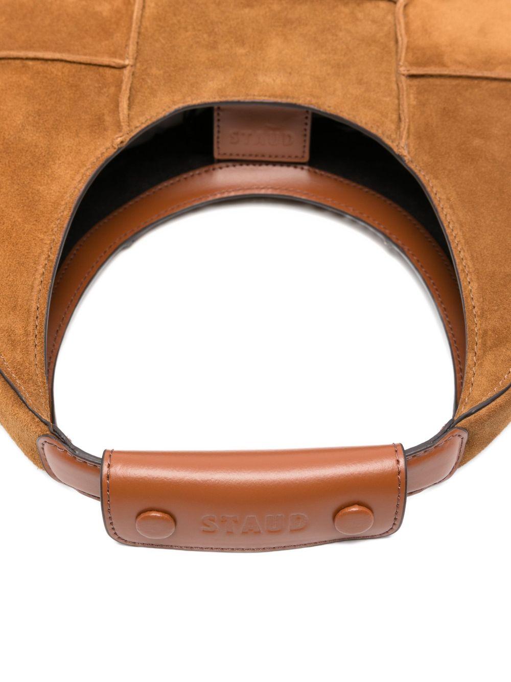 Borsa Moon in pelle in marrone Staud - donna 