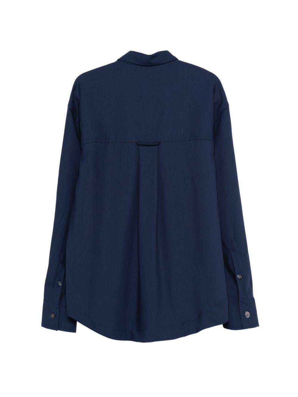 Camicia con tasche in blu AMI Paris - donna 