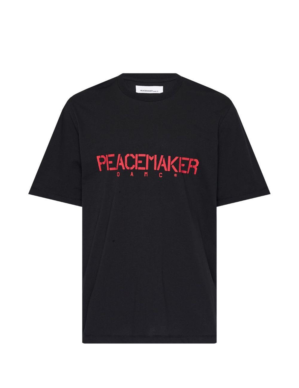 T-shirt con stampa del logo in nero Oamc peacemaker - uomo 