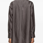 Camicia con design satinato in marrone R2w - donna 