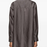 Camicia con design satinato in marrone R2w - donna 