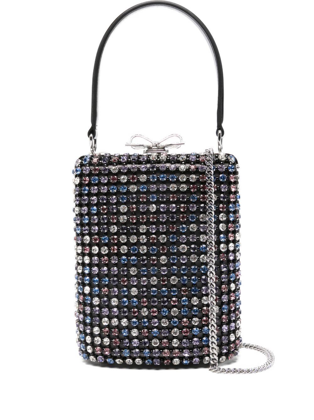 Borsa mini con cristalli in nero Self-Portrait - donna 