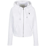 Felpa a maniche lunghe quota in bianco Ami paris - unisex 