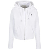 Felpa a maniche lunghe quota in bianco Ami paris - unisex 
