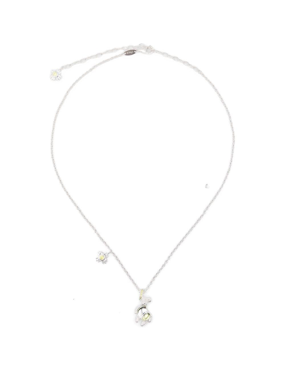 Collana con ciondolo a forma di orso fiore in argento Yvmin - donna 